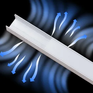 Muzata 6Pack 3.3ft Double Row Spotless Frosted LED Channel Cover, Aluminum Profile Diffuser for Waterproof LED Strip U118 WW 1M, LU2 LP1 LN1 LW1 - product information 5