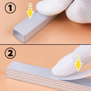 Muzata 6Pack 3.3ft Double Row Spotless Frosted LED Channel Cover, Aluminum Profile Diffuser for Waterproof LED Strip U118 WW 1M, LU2 LP1 LN1 LW1 - product information 6