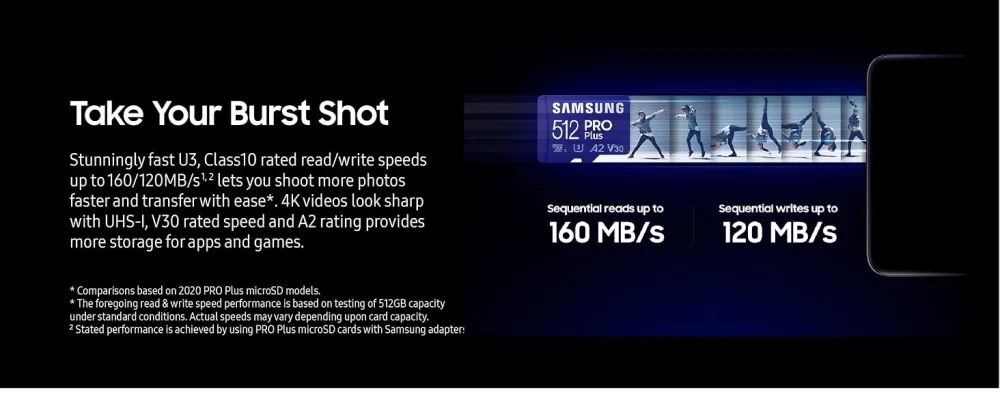 SAMSUNG PRO Plus + Reader 512GB microSDXC Up to 160MB/s UHS-I, U3, A2, V30, Full HD & 4K UHD Memory Card for Android Smartphones, Tablets, Go Pro and DJI Drone (MB-MD512KB/AM) 512GB PRO Plus/Reader - Samsung PRO Plus + Reader MicroSD 128 256 512 GB