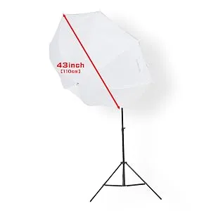 UNPLUGGED STUDIO 43" Box Umbrella (Translucent Type) UN-005 43 Translucent Type - product information 3