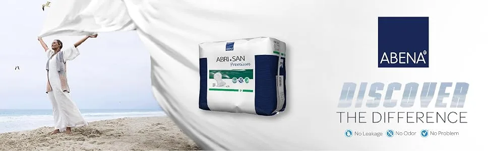 Abena Abri-San Premium Incontinence Pads, Heavy Absorbency, (SIZES 8 TO 11 AVAILABLE) Size 11, 16 Count Size 11 16 - product information 1