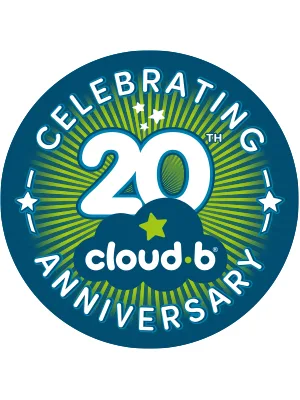 Cloud b Soothing Sound Machine | Cuddly Stuffed Animal | 4 White Noise and 4 Lullabies | Auto-Shutoff | Bubbly Bunny - Cloud B anniversary Logo