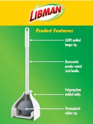 Libman 0598004 Premium Toilet Plunger and Caddy - Libman 598