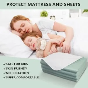 Platinum Care Pads Reusable Bed Underpad - Waterproof & Washable Bed Pad - Absorbent Mattress Protector Pad - Incontinence Bed Pads - Bed Protector Pads Pack of 4 1 Blue 1 Green 1 Beige 1 Pink, 34"X36 - Protect Mattress