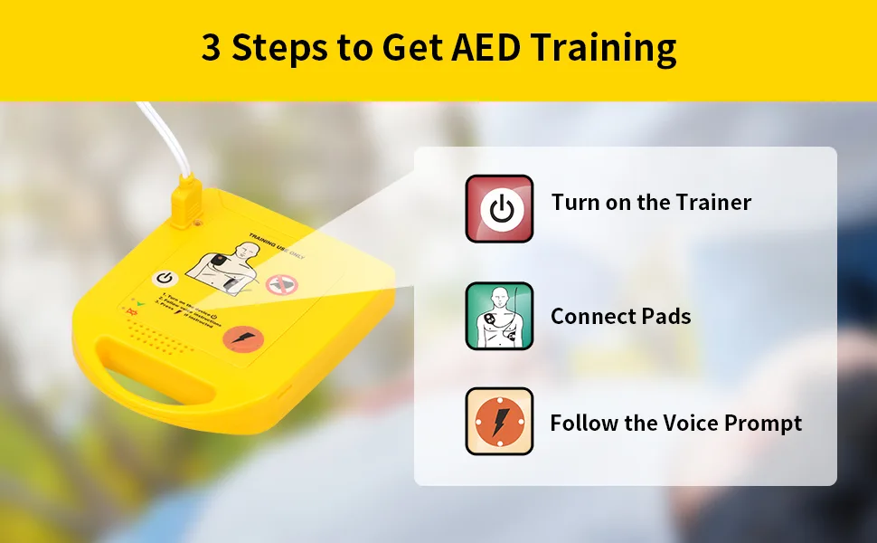 Mini AED Trainer, XFT Portable AED Training Kit Essentials AED Training Device in English, for Automated External Defibrillator Trainee Beginner(XFT-D0009) - AED trainer