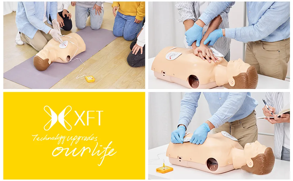 Mini AED Trainer, XFT Portable AED Training Kit Essentials AED Training Device in English, for Automated External Defibrillator Trainee Beginner(XFT-D0009) - AED trainer