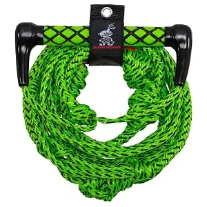 Airhead Wakesurf Rope, 5 Sections, 25-Feet, Multiple Colors Available Green - Airhead Wakesurf Rope