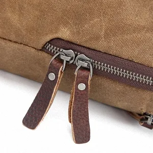 AOTIAN Unisex Sling Backpack Waxed Canvas Crossbody Bag 10 Liters Gray - Purple - product information 4