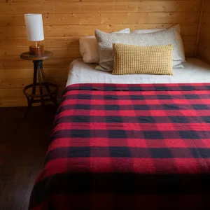 Arcturus Plaid Wool Blankets - 4.5lbs Warm, Heavy, Washable, Large | Great for Camping, Outdoors, Sporting Events, or Home Green Buffalo - Backwoods Home