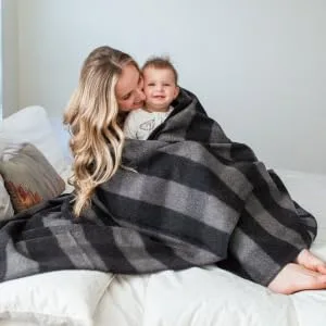 Arcturus Plaid Wool Blankets - 4.5lbs Warm, Heavy, Washable, Large | Great for Camping, Outdoors, Sporting Events, or Home Green Buffalo - Extra Large 64