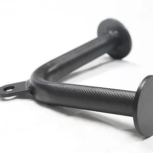 BalanceFrom Tricep Press Down Cable Attachment, LAT Pulldown Attachment, Weight Machine Accessories, V Handle with Rotation, Tricep Rope, Rotating Bar, V-Shaped Bar B. 4 Pieces, Black - product information 4