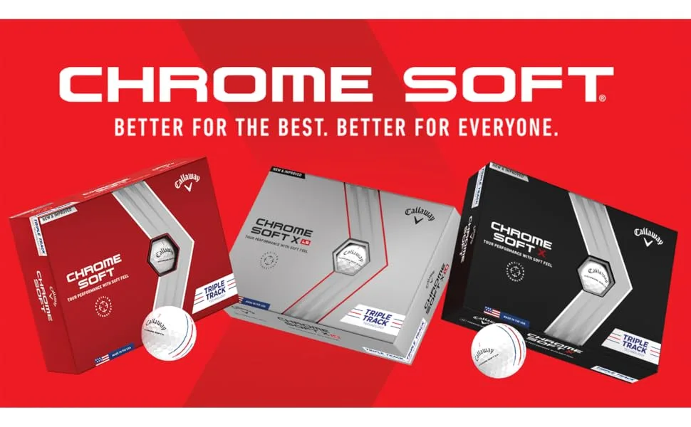 Callaway Golf 2022 Chrome Soft X Golf Balls Triple Track White - 2022 chrome soft golf ball