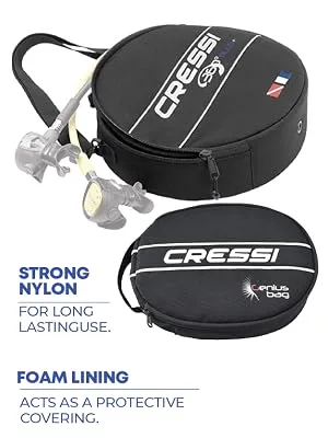 Cressi 360 Degree Regulator Bag Black/Red - DIVE REGULATORS, DIVE CONSOLES, REGULATOR BAG, DIVE CONSOLE BAG, CRESSI BAGS