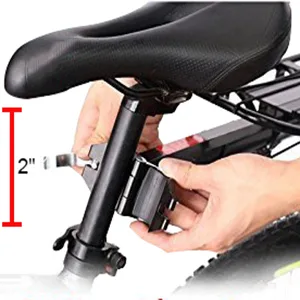 DIRZA Rear Bike Rack Bicycle Cargo Rack Quick Release Adjustable Alloy Bicycle Carrier 115 lbs Capacity Easy to Install Black - bike cargo rack