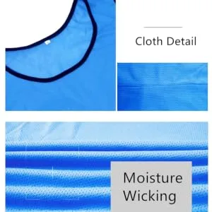 DreamHigh DH Soccer Sports Team Practice Pinnies Training Mesh Vests Youth -12 pcs Pack Sky Blue - Mesh Design