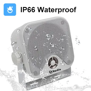 4" Heavy Duty Waterproof Boat Marine Box Outdoor Speakers Surface Mounted for Skid Steer ATV UTV RZR Golf Cart (White) - product information 2