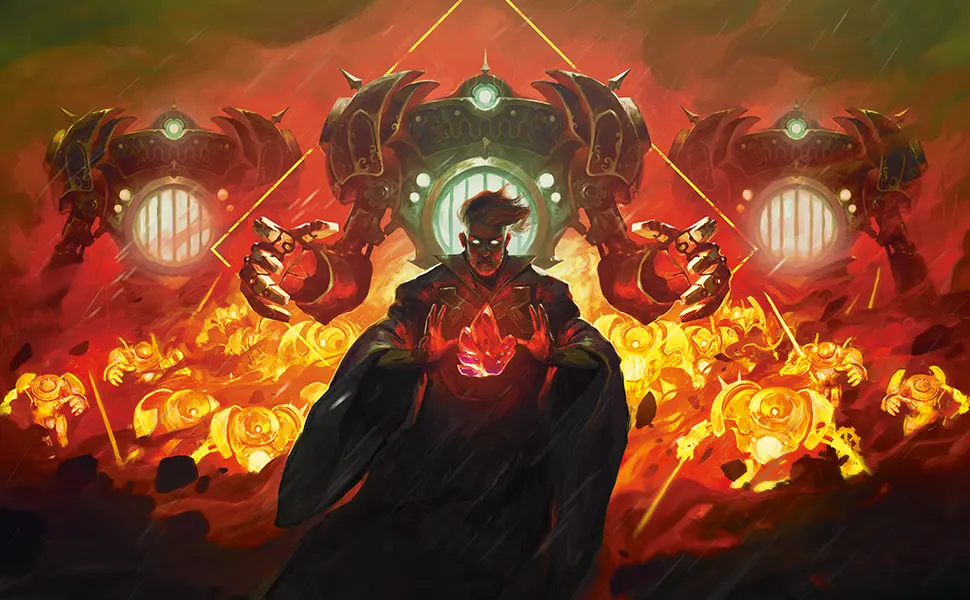 Magic: The Gathering The Brothers War Gift Bundle | Foil Transformers Card, 1 Collector Booster, 8 Set Boosters, and Accessories - BRO Set Key Art A+