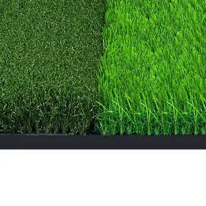 NEWCARE Golf Hitting Mat,3-in-1 Foldable Grass Mat- Practice Tri-Turf Chipping Swing Detection Aid Batting Mat Golf mat for Backyard,Portable Hitting Surfaces for Driving and Putting Golf Training Basic Tri-Turf Practice Training Mat - Golf Hitting Mat