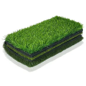 NEWCARE Golf Hitting Mat,3-in-1 Foldable Grass Mat- Practice Tri-Turf Chipping Swing Detection Aid Batting Mat Golf mat for Backyard,Portable Hitting Surfaces for Driving and Putting Golf Training Basic Tri-Turf Practice Training Mat - Golf Hitting Mat