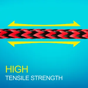 Obcursco Wakeboard Rope, Water Sport Line with EVA Handle. Ideal for Water ski, Wakeboard, Kneeboard 2 Section Red & Black - Obcursco