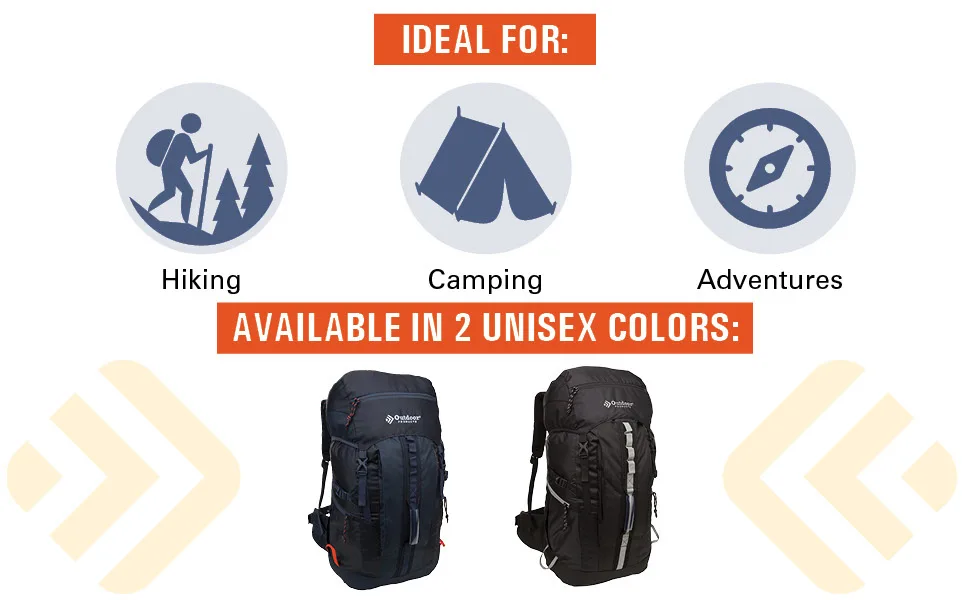 Outdoor Products Arrowhead Int. Frame Pack (Black/Griffin) 47.5 Liter Capacity Sky Captain - color choice