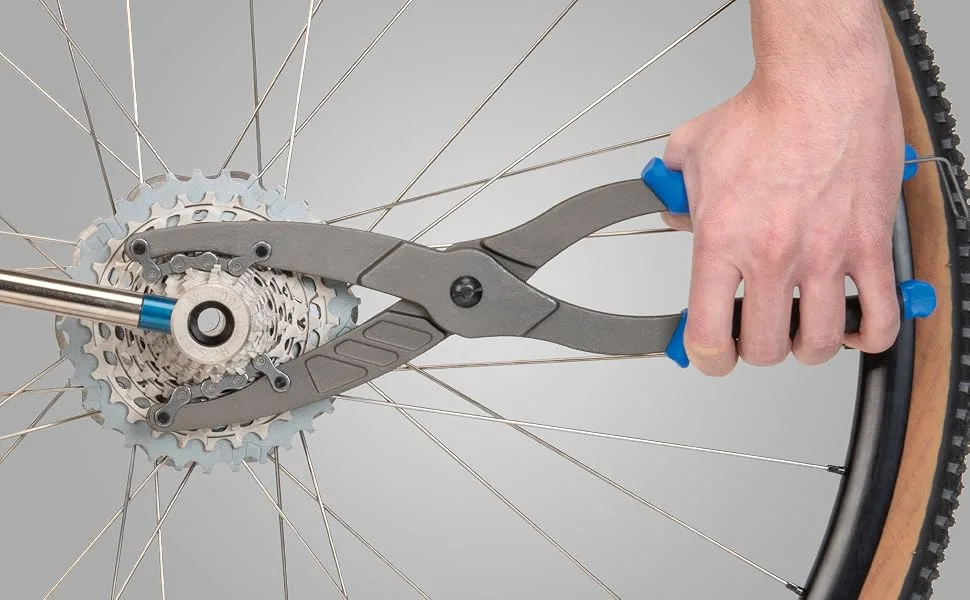 CP-1.2 - Cassette Pliers - Park Tool CP-1.2 Chain Pliers in use on bicycle cassette