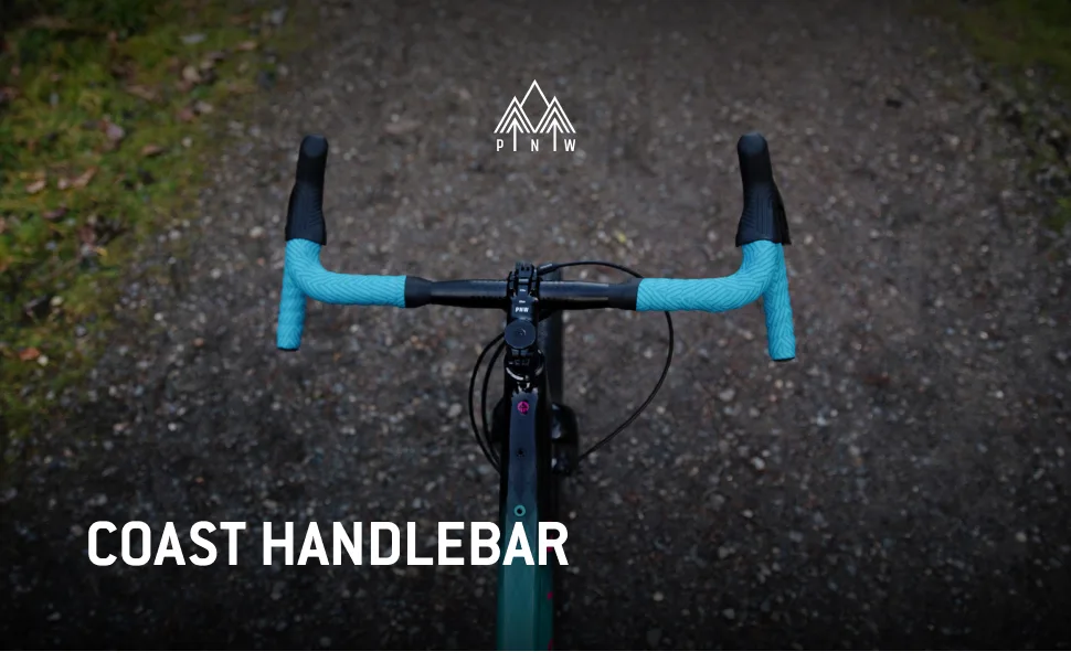 PNW Components The Coast Gravel Handlebar, 52 or 48cm Width, 105mm Drop, 65mm Reach, 20 deg Flare 52.0 Centimeters - PNW Components Coast Handlebar