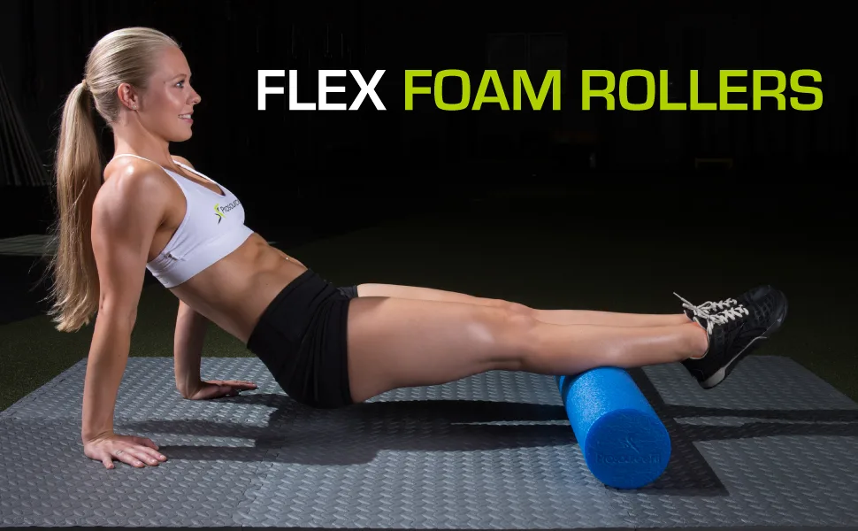 ProsourceFit Flex Foam Rollers Blue 36"x6" - Massage roller, muscle massage roller, roller massage, massage rollers for muscles