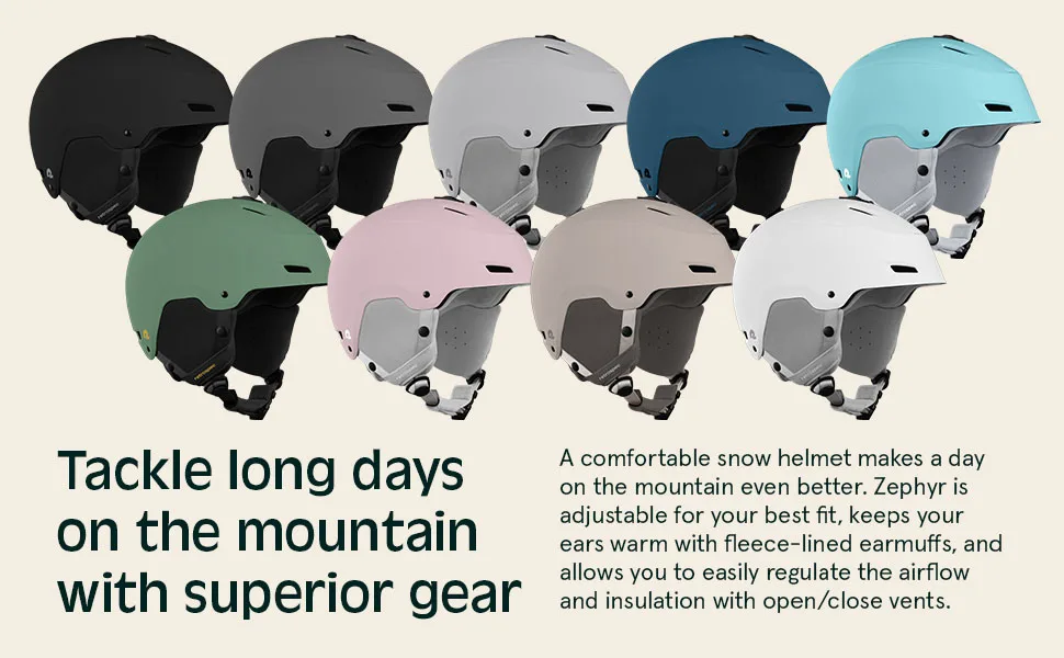 Retrospec Zephyr Ski & Snowboard Helmet for Adults - Adjustable with 9 Vents - ABS Shell & EPS Foam Matte Black Large 59-62cm - Retrospec Zephyr Helmet