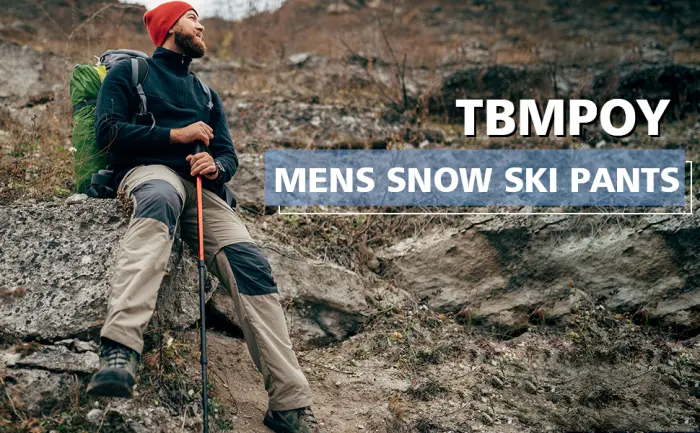 TBMPOY Men's Snow Ski Waterproof Fleece Lined Pants Outdoor Hiking Mountain Softshell with Belt A1-thick Armygreen Medium - 1658