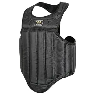 Wesing Martial Arts Muay Thai Boxing Chest Protector MMA Sanda Chest Guard Large Black - sanda chest guard