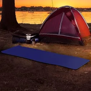 Wakeman Lightweight Foam Sleep Pad- 0.50 Thick Mat Collection for Camping, Cots, Tents, Backpacking & Yoga- Non-Slip, Waterproof & Carry Handle Outdoors Blue - Lifestyle