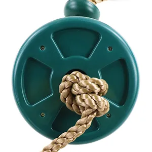 Climbing Rope with Platforms and Disc Swing Seat Set Playground Accessories Including Bonus Hanging Strap & Carabiner - product information 3