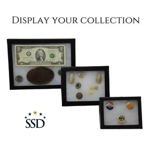 Riker Glass Top Display Cases for Collectables, Arrowheads, Medals & More (3 Pack 12 x 8 x 0.75) - riker display cases