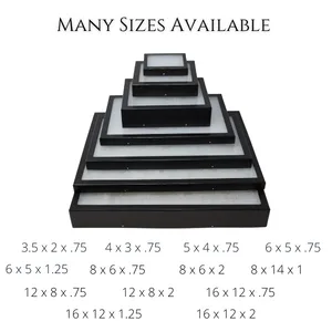Riker Glass Top Display Cases for Collectables, Arrowheads, Medals & More (3 Pack 12 x 8 x 0.75) - sizes available
