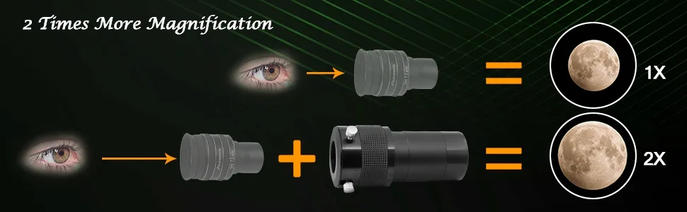 Astromania 2" ED 2X Dual Power Telescope Barlow Lens for Telescopes 2" ED 2x High-quality Dual Power - product information 3