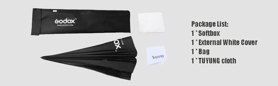 Godox Portable 120cm/47.2" Umbrella Octagon Softbox Reflector with Carrying Bag for Studio Photo Flash Speedlight - 970X300