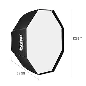 Godox Portable 120cm/47.2" Umbrella Octagon Softbox Reflector with Carrying Bag for Studio Photo Flash Speedlight - product information 4