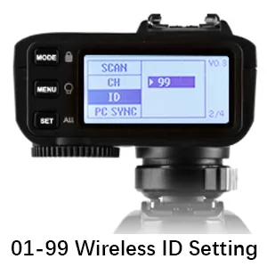 Godox X2T-S TTL Wireless Flash Trigger for Sony, Bluetooth Connection, 1/8000s HSS, 5 Separate Group Buttons, Relocated Control-Wheel, New Hotshoe Locking, New AF Assist Light - Godox X2T-C