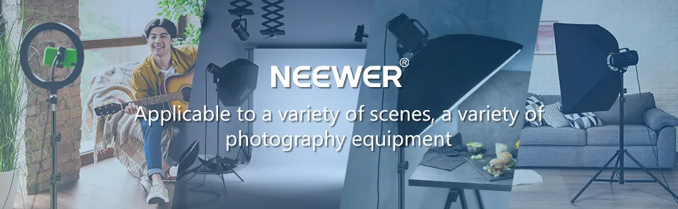 Neewer 6.23 Feet/190CM Aluminum Light Tripod Stands For Studio Kits, Photography Lights, Softboxes(Black,2 Pack) - product information 9