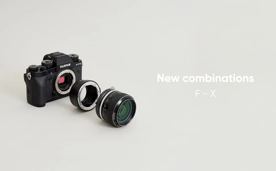 Urth Lens Mount Adapter: Compatible for Nikon F Lens to Fujifilm X Camera Body - Urht