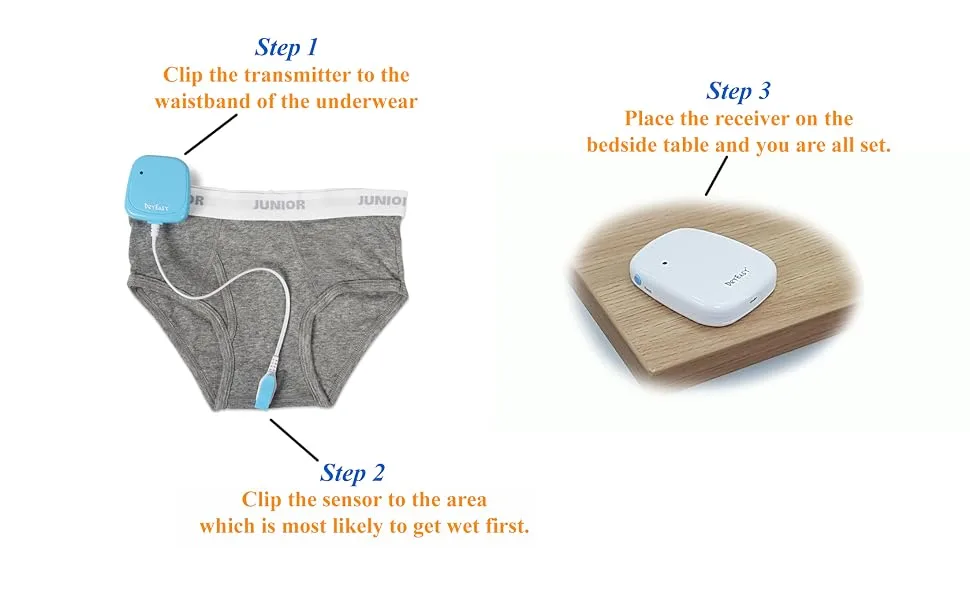 DryEasy Plus Wireless Bedwetting Alarm - DryEasy plus wireless bedwetting alarm