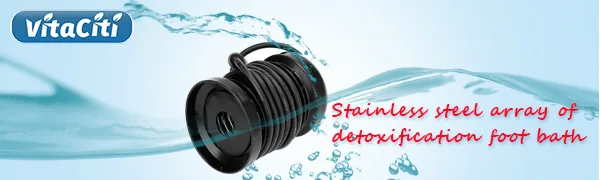 Vitaciti 10 Round Black Detox Foot Bath Arrays Stainless Steel Aqua Ionic Cleansing Accessory for Ionic Detox Foot Spa Cleanse Machines - ARRAY