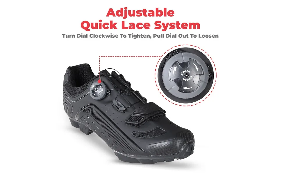 Gavin Pro MTB Shoe, Quick Lace - SPD Cleat Compatible Mountain Bike Shoe 11 Women/10 Men - gavin pro mtb quick lace cycling shoes