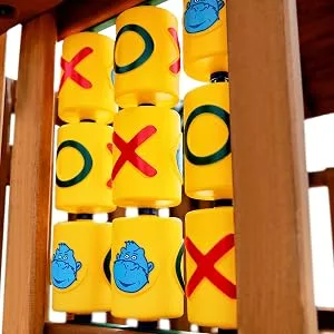 Gorilla Playsets 07-0010 Tic Tac Toe Spinner Activity Panel for Swing Sets, Yellow - Tic-Tac-Toe Spinner Panel