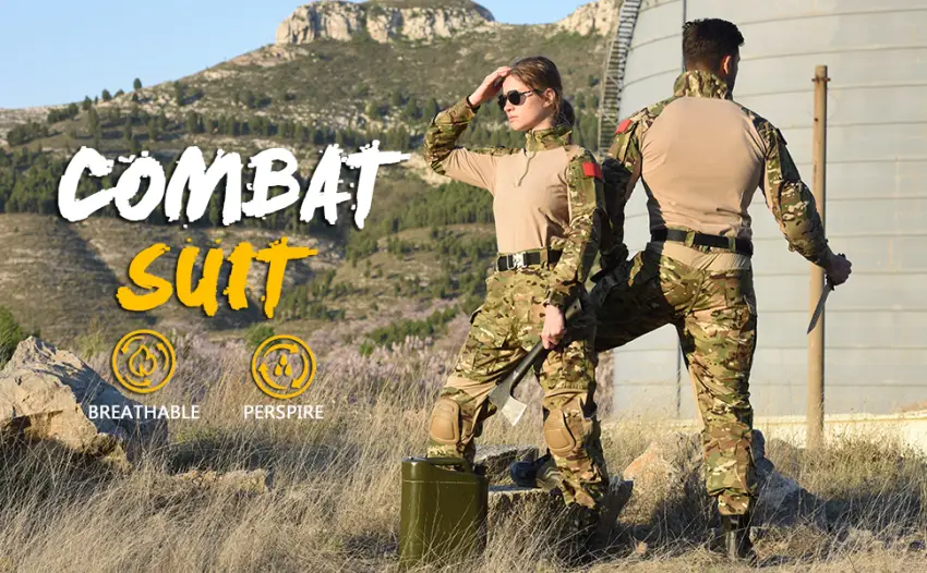 HANWILD Combat Pants Tactical Pant with Knee Pads Multicam Rip-Stop Trousers Airsoft Hunting Pants Black Small - combat pant with knee pads