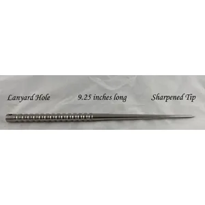Janders Inc Solid Titanium Ice Pick 9.25" Singe Ice Pick - Titanium Ice Pick
