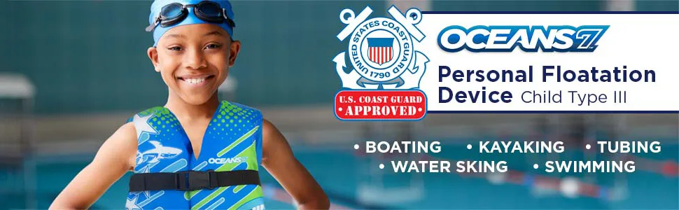Oceans 7 Us Coast Guard Approved, Child Life Jacket Vest, Type III Vest, PFD, Personal Flotation Device Pink/Berry  Infant Life Jacket - Child Personal Flotation Device