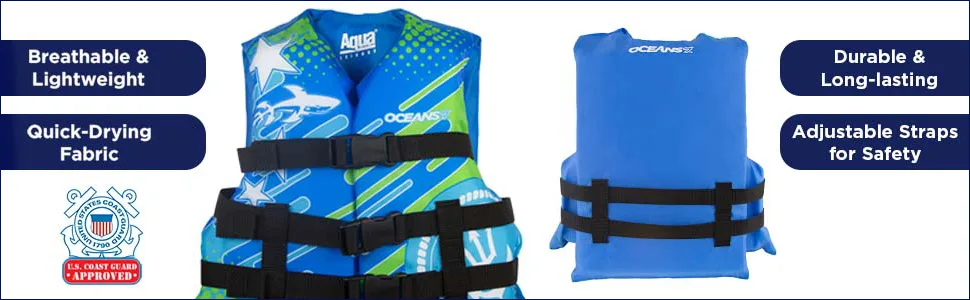 Oceans 7 Us Coast Guard Approved, Child Life Jacket Vest, Type III Vest, PFD, Personal Flotation Device Pink/Berry  Infant Life Jacket - Features
