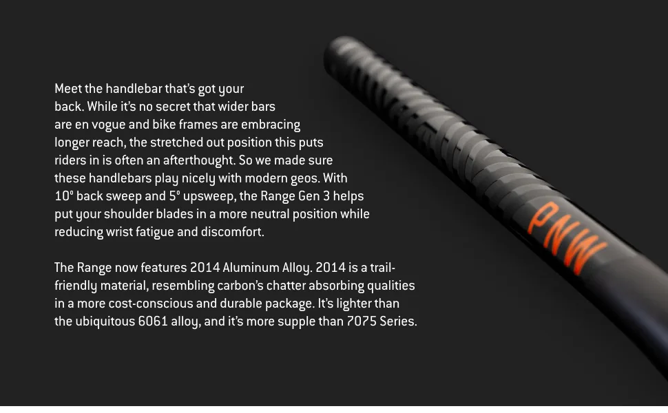 Range Handlebar Gen 3 (Really Red - 31.8mm) - PNW Components Range Gen 3 Handlebar